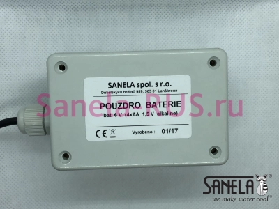Корпус (квадратный) для батарейки с Muller проводом 6В  арт:  Sanela Чехия (фото, схема)
