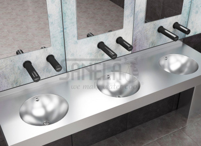 Настенный бесконтактный смеситель SLU 43V арт: 03433 Sanela Чехия (фото, схема)