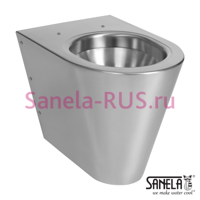 Нержавеющий напольный унитаз SLWN 03 арт: 94030 Sanela Чехия (фото, схема)