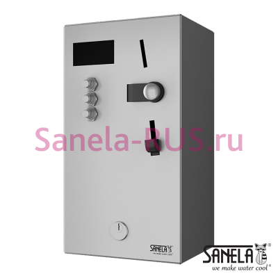 Монетный и жетонный автомат для 4-12 душей, выбор автоматом SLZA 02N арт: 88023 Sanela Чехия (фото, схема)