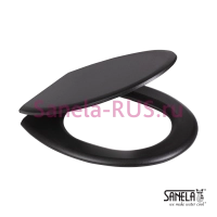 Чёрное пластмассовое сиденье для унитаза SLZN 31D