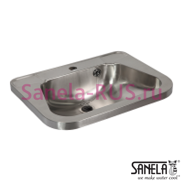 Нержавеющая раковина с отверстием для смесителя SLUN 26