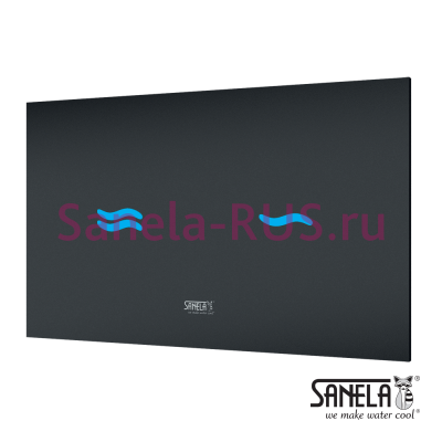 Сенсорная кнопка смыва унитаза, черное стекло SLW 30F арт: 04302 Sanela Чехия (фото, схема)
