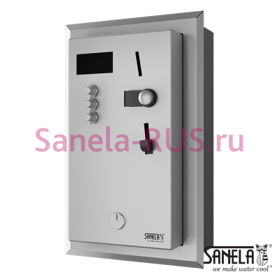 Встроенный монетный и жетонный автомат для 1-3 душей, выбор пользователем SLZA 01LNZ арт: 88018 Sanela Чехия (фото, схема)