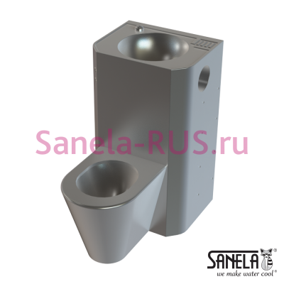 Унитаз с умывальником и пьезо кнопками SLWN 38ZP арт: 94385 Sanela Чехия (фото, схема)