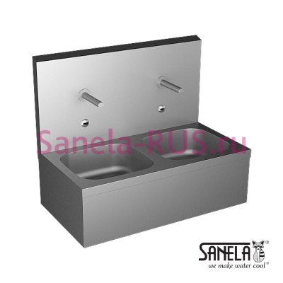 Нержавеющая двойная мойка с автоматическими смесителями SLUN 07ET арт: 93073 Sanela Чехия (фото, схема) Нержавеющая двойная мойка с автоматическими смесителями SLUN 07ET арт: 93073 Sanela Чехия (фото, схема)