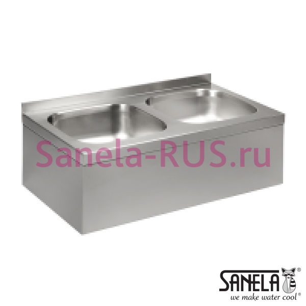 Нержавеющая двойная мойка с сенсорным смесителем SLUN 06EXB
