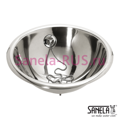 Нержавеющая круглая встраиваемая раковина 320мм SLUN 44 арт: 93440 Sanela Чехия (фото, схема)
