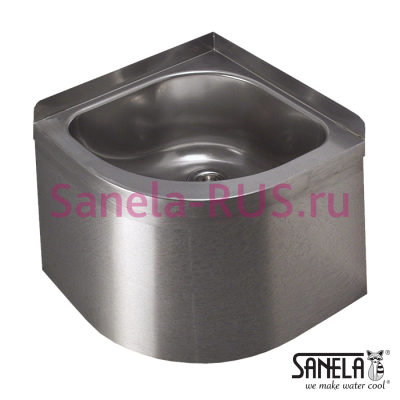 Нержавеющая угловая раковина SLUN 11 арт: 93110 Sanela Чехия (фото, схема)