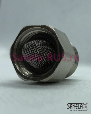 Обратный клапан с фильтром и с уплотнением арт: PS-ZV3/8X3/8 Sanela Чехия (фото, схема)