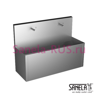 Нержавеющая мойка коллективная 1250мм SLUN 80PA арт: 93800 Sanela Чехия (фото, схема)